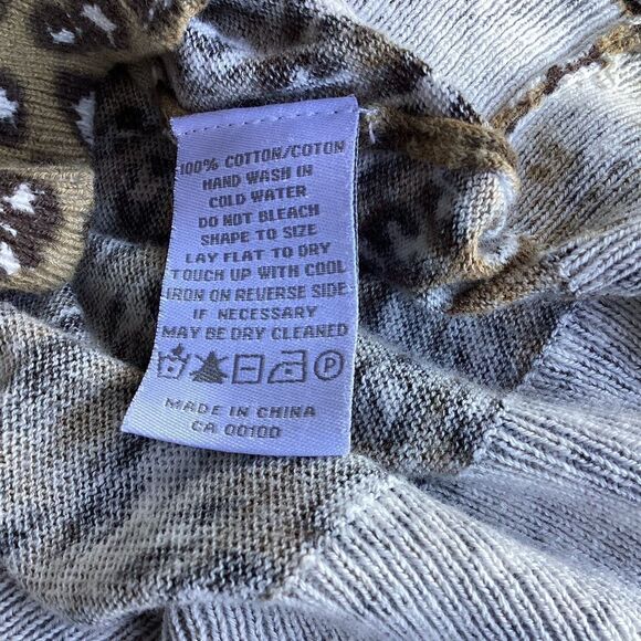 Pure Alfred Sung animal print cardigan sweater large.  0501 - Picture 7 of 7